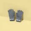 Grey knitted gloves for warm and anti-slip women in autumn and winter details Picture